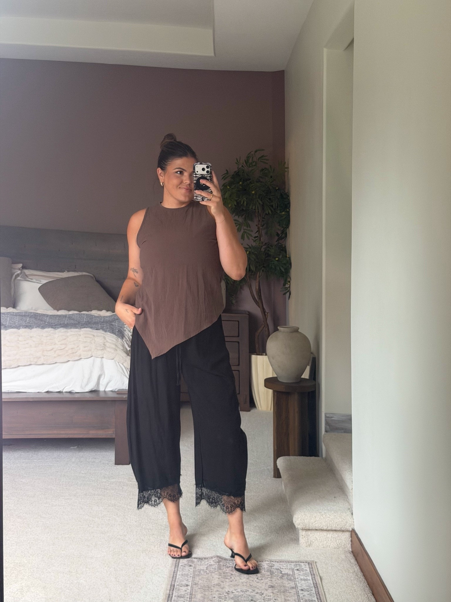Summer outfit / teacher outfit / work outfit / business casual outfit 
Pants from Amazon size xl
Asymmetrical top is part of a size XL from Amazon
Kitten heels from Amazon

Midsize, size 12, size 14, mom style, curvy outfit, thick tummy approved ￼