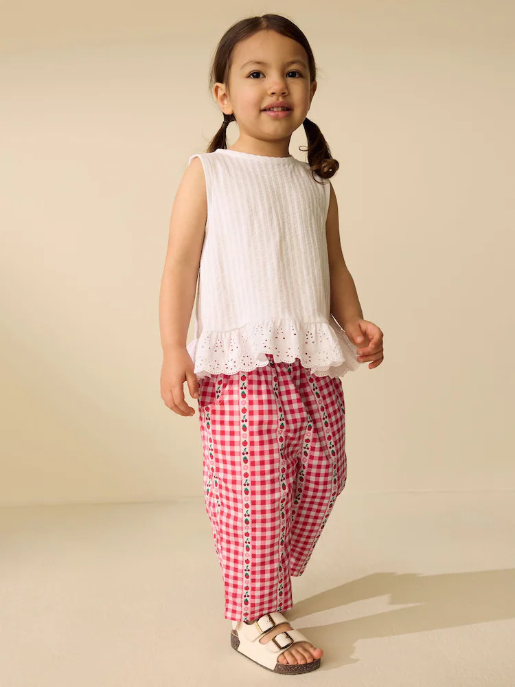 Pink/ Red Gingham Pullon Trousers (3mths-7yrs) | Next US