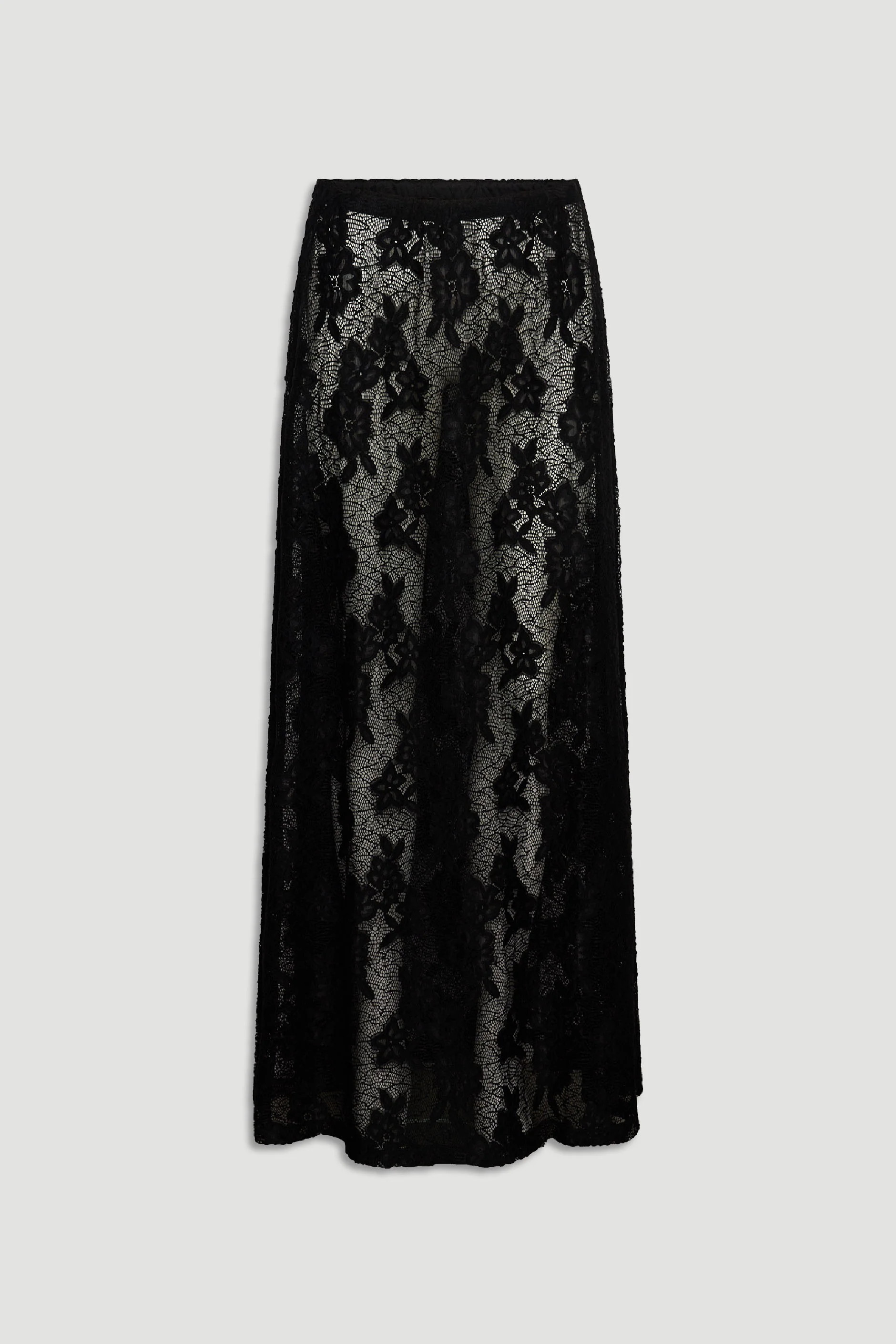 Lace Maxi Skirt - Black | DECJUBA