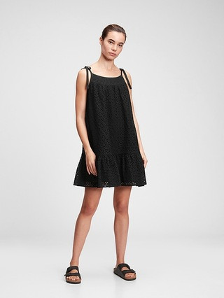 Eyelet Mini Swing Dress | Gap (CA)