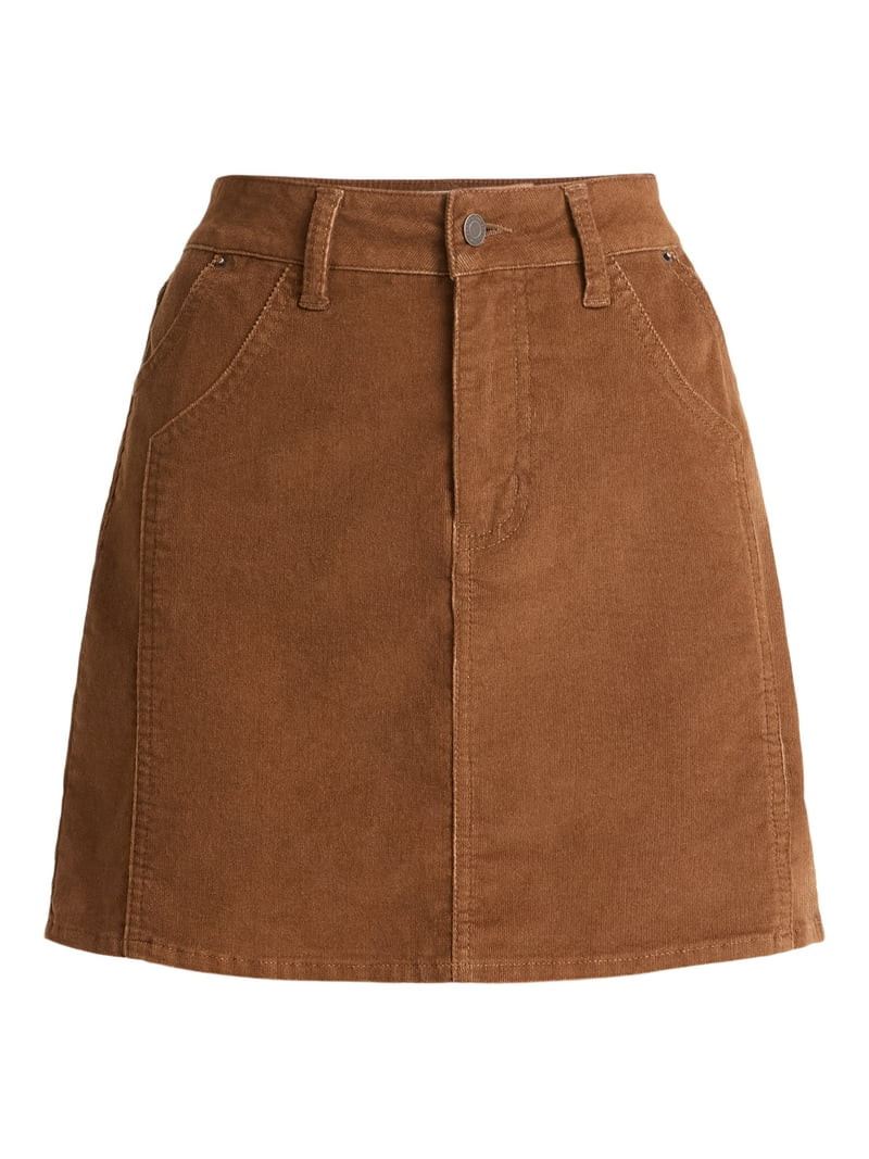 Time and Tru Women's Corduroy Mini Skirt, Sizes 0-20 | Walmart (US)