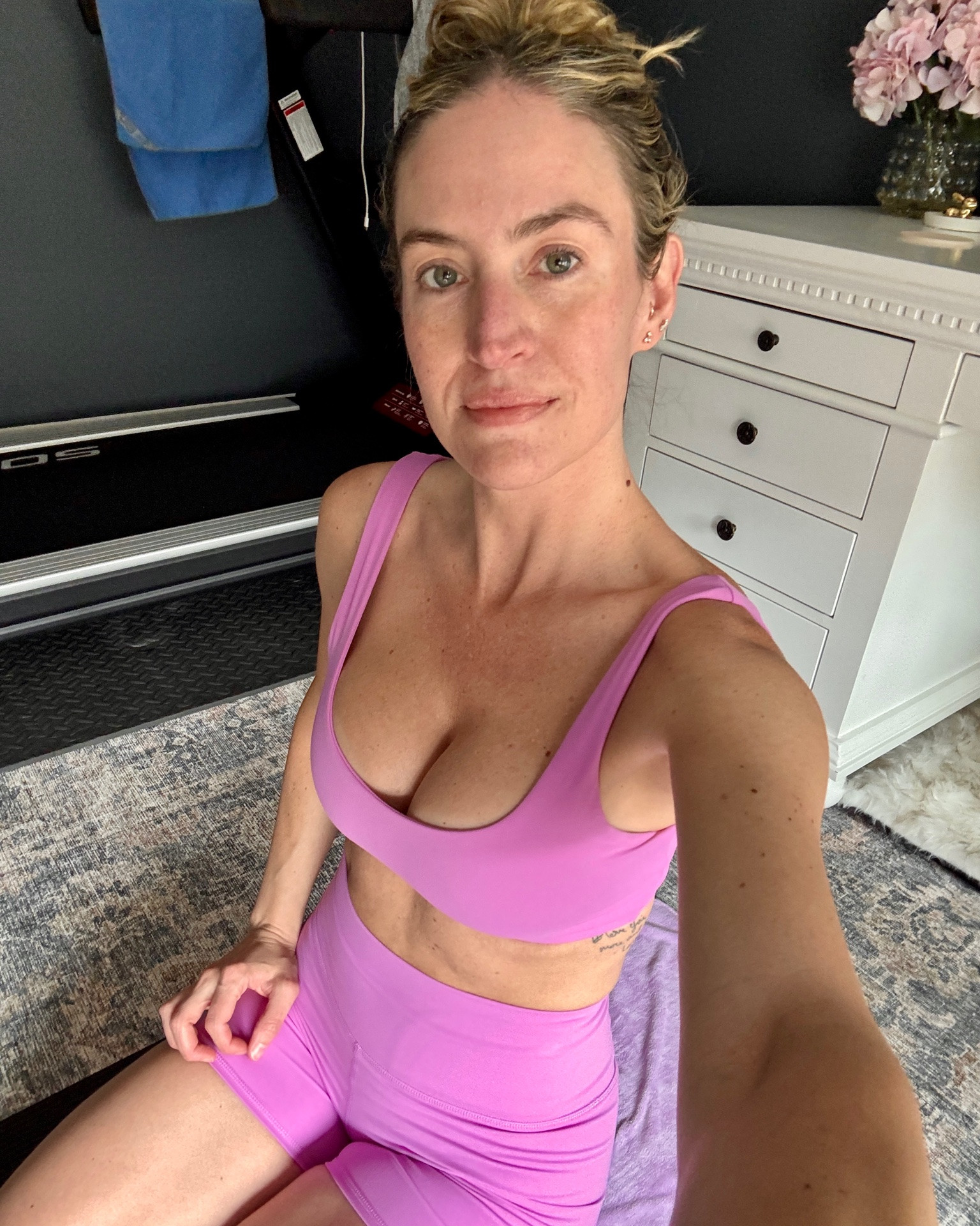 New sports bra and biker shorts from Walmart are soft and comfortable. These come in three colors. There’s also a matching pullover hoodie. I also snagged these in black (of course). 

ON also has activewear 50% off and cardholders get an extra 20% off right now! 

#everypiecefits

Athleisure
Yoga 
Work out
Gym
Lifting set
Matching set
Coordinated set

#LTKfitnessgoals #LTKActive #LTKSaleAlert