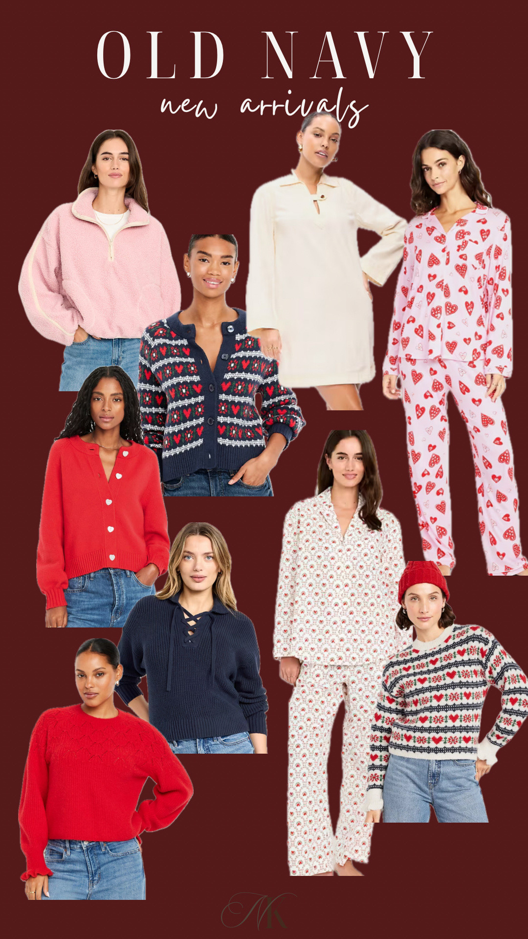 Old Navy new arrivals!😍

Winter fashion, winter outfit, sweater, pajamas, Valentine’s Day, holiday, 

#LTKSaleAlert #LTKFindsUnder50 #LTKSeasonal