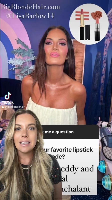 Lisa Barlow’s Favorite Lipstick Shades (Mac Velvet Teddy + L’Oréal Le Wood Non Chalant) linked below 📸 + info = @lisabarlow14