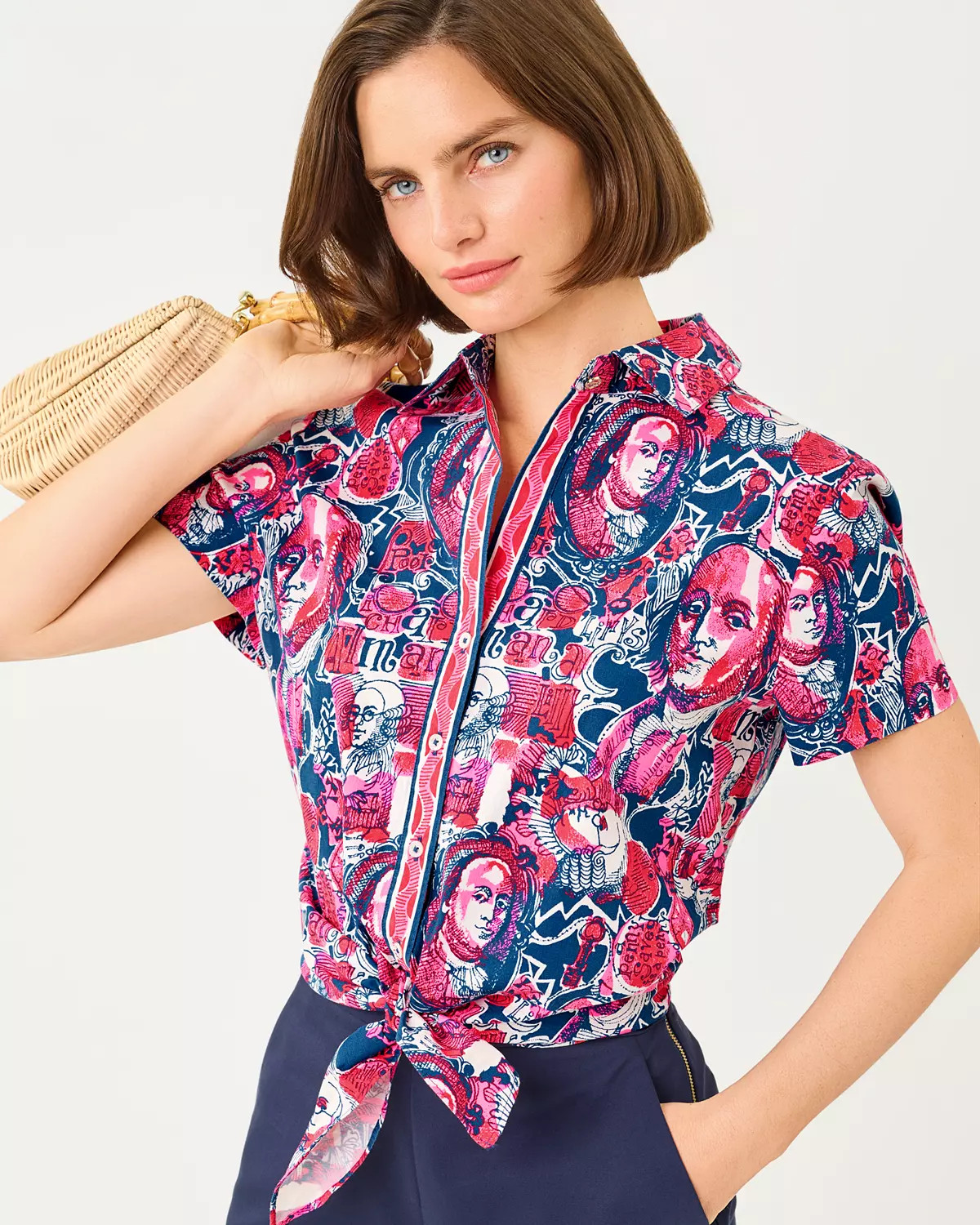 Blakey Button Down Tie Shirt | Lilly Pulitzer