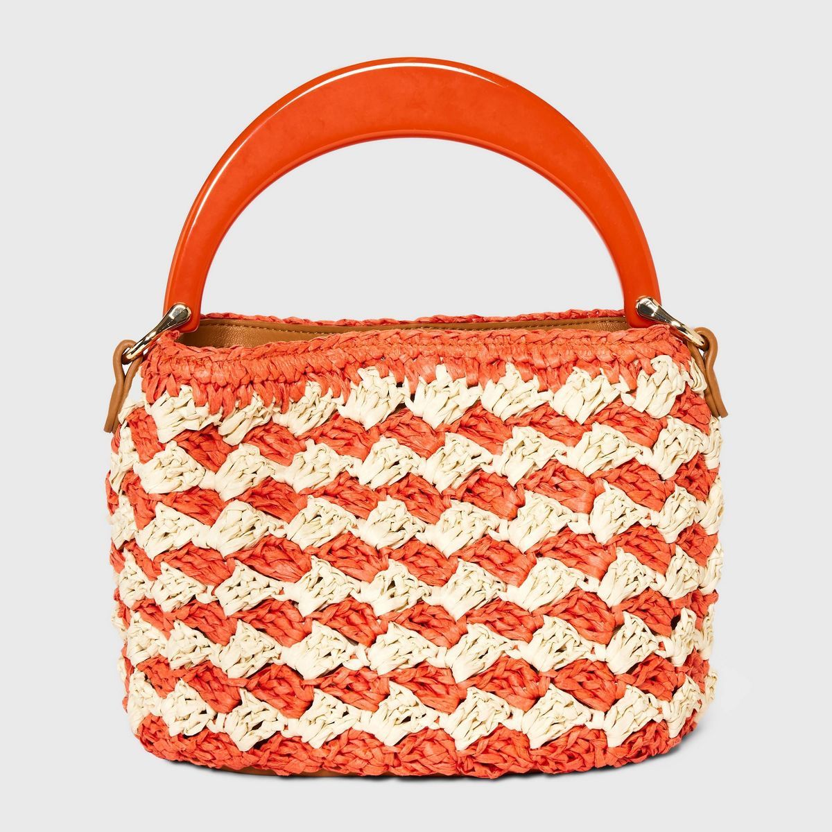 Mini Straw Bucket Bag - A New Day™ Orange | Target