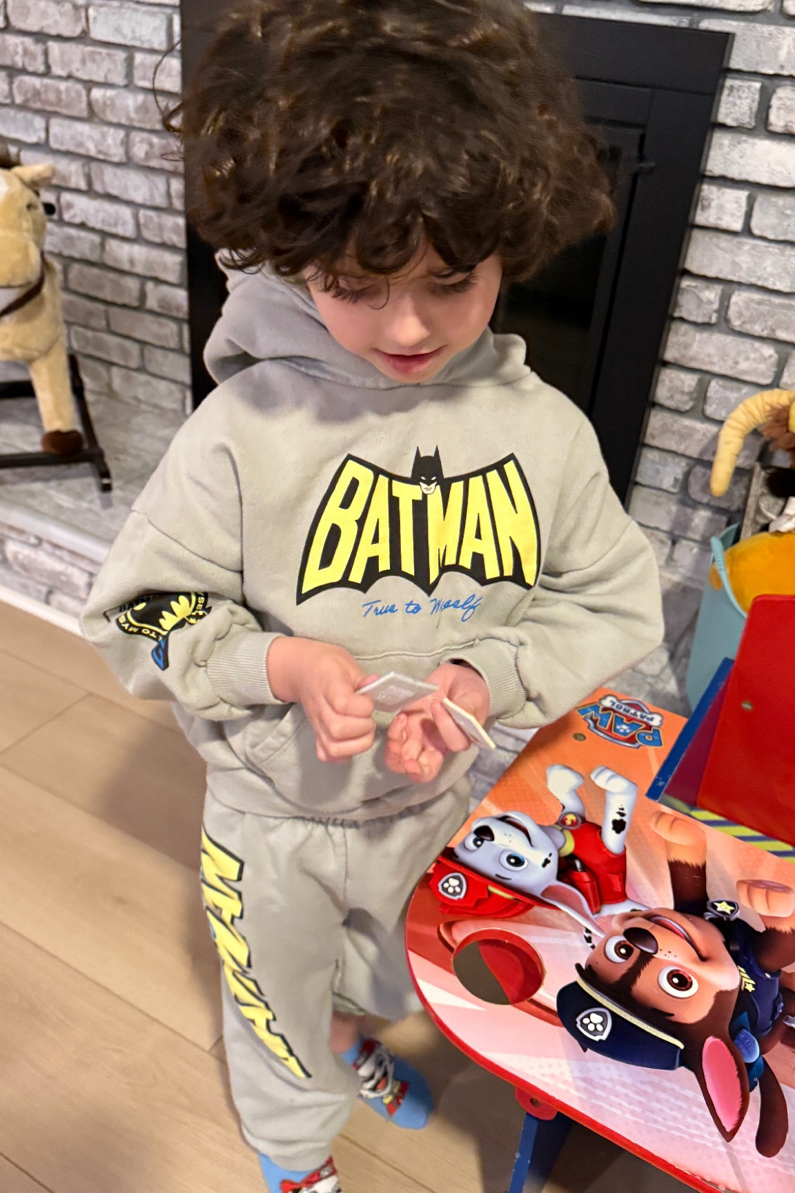 Zara kids DC Batman sweatsuit, this one is sold out but they have others that are so cute! Paw Patrol, Paddington, and Sanrio! 

#LTKKids #LTKBump #LTKBaby
