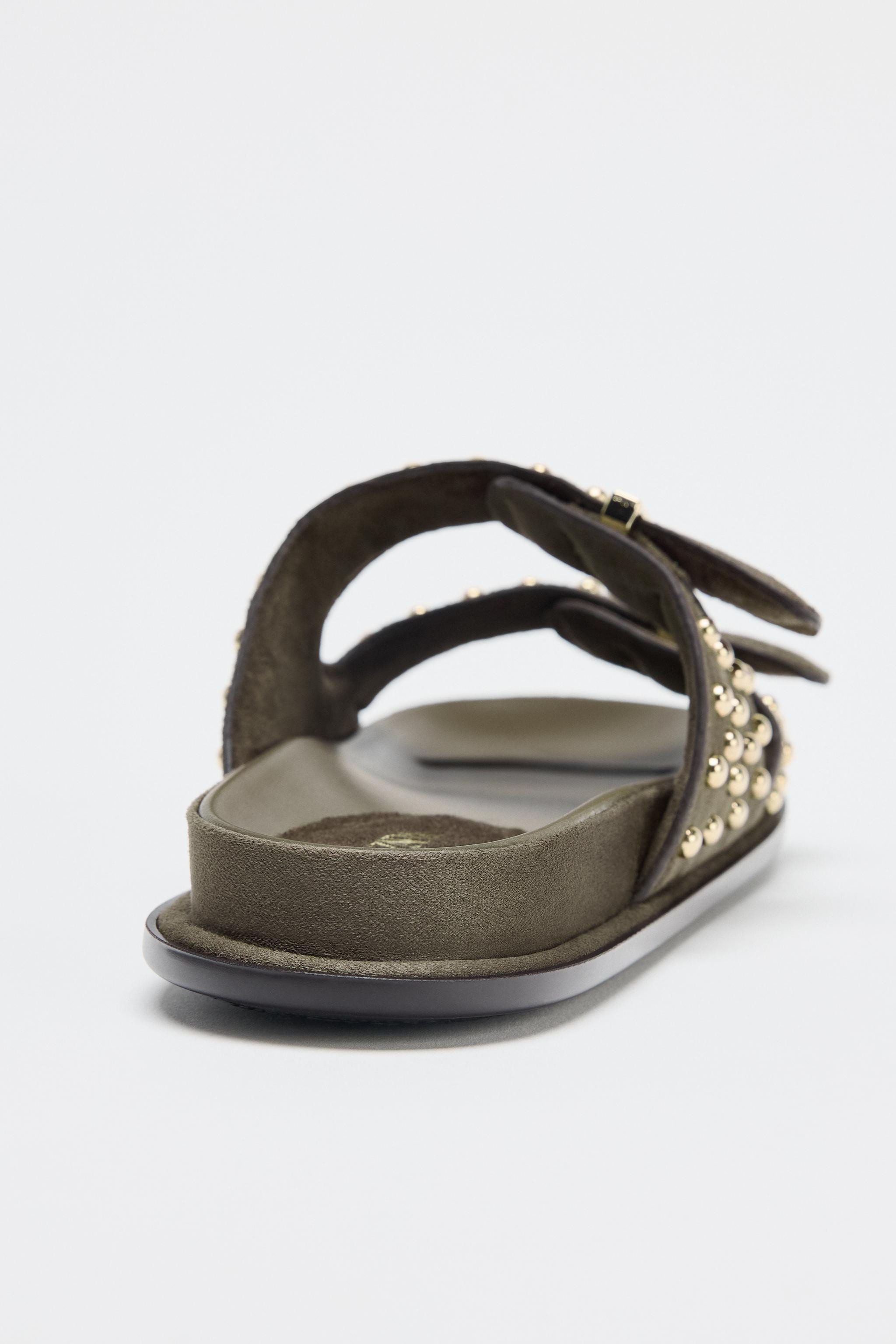 STUDDED BUCKLE SANDALS | Zara UK