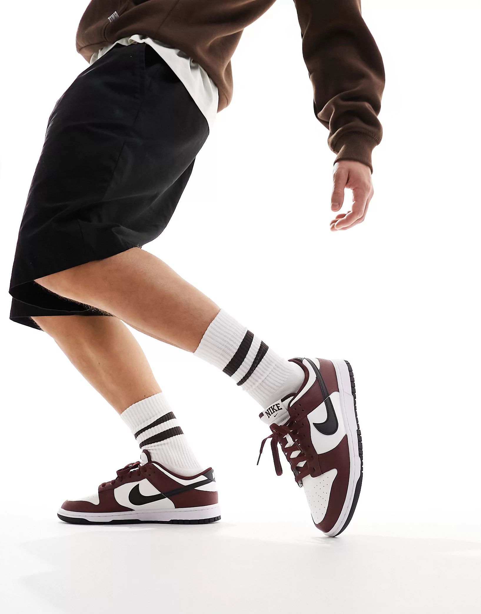 Nike Dunk Low CP2 trainers in dark red and white | ASOS | ASOS (Global)