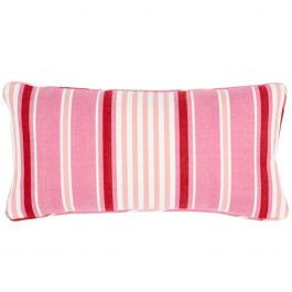 Minzer Cotton Stripe Pillow in Pink | The Well Appointed House, LLC