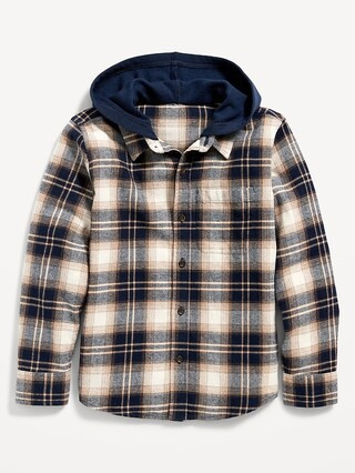 2-in-1 Hooded Flannel Shacket for Boys | Old Navy (US)