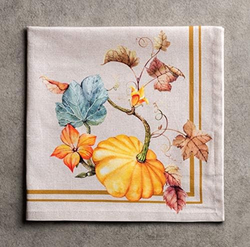 Maison d' Hermine Potiron 100% Cotton Soft and Comfortable Set of 4 Napkins Perfect for Family Dinne | Amazon (US)