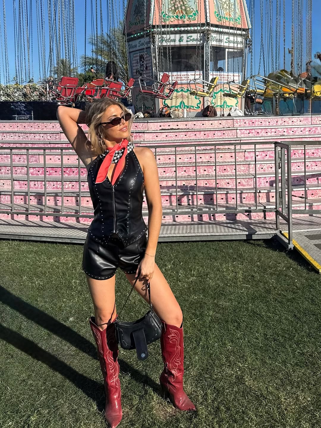 desert days at coachella 🎡✨leather set, red boots & a little edge for festival season! 

 

#LTKFestival #LTKgrwm #LTKootd