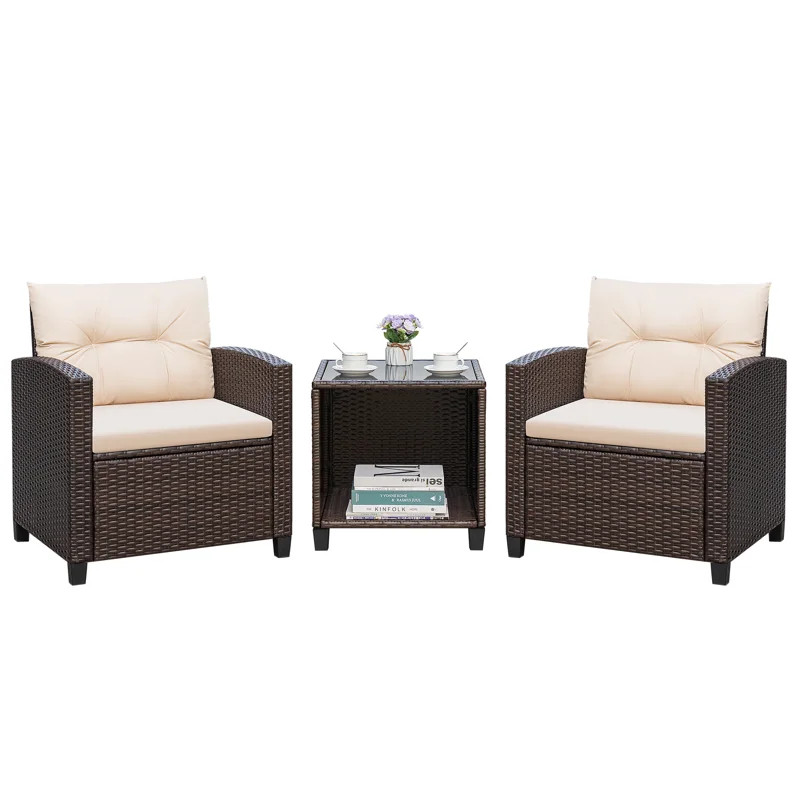 Cydelia 2 - Person Outdoor Seating Group with Cushions | Wayfair North America