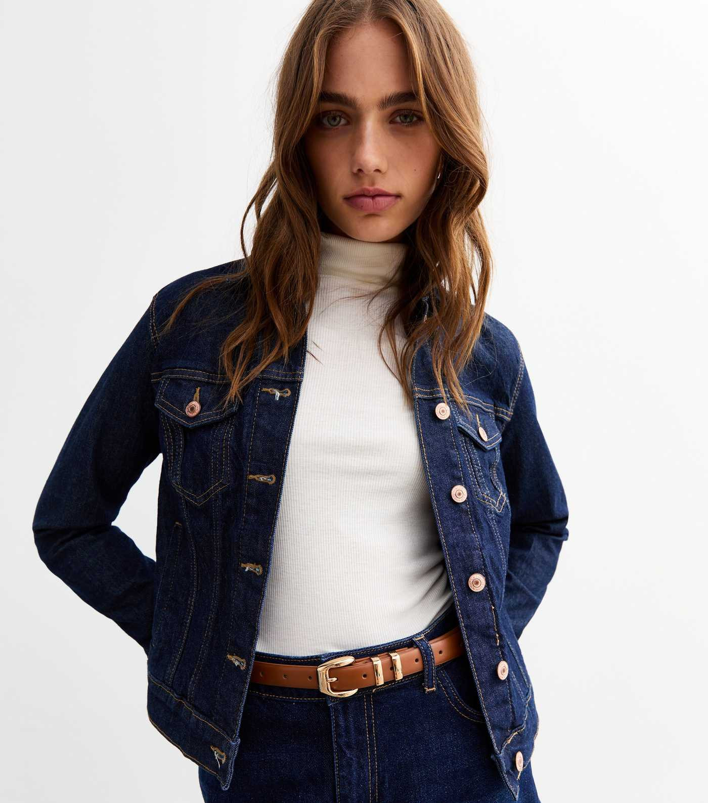 Tan Leather Look Skinny Belt 
						
						Add to Saved Items
						Remove from Saved Items | New Look (UK)