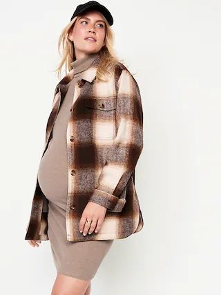 Maternity Long Sleeve Turtleneck Bodycon Dress | Old Navy (US)