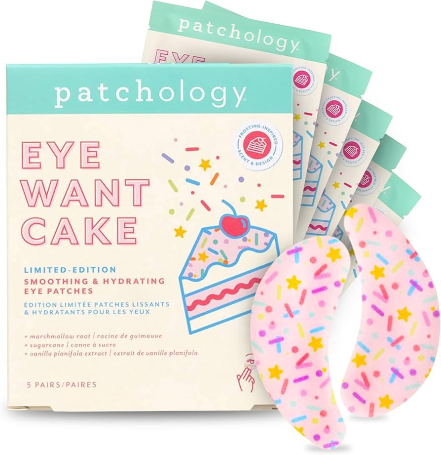 Patchology Eye Want Cake Limited Edition Hydrating & Smoothing Eye Patches – Under Eye Masks fo... | Amazon (US)