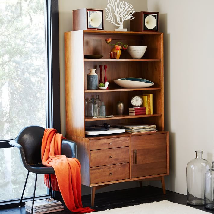 Mid-Century Console & Hutch Set (40") | West Elm (US)