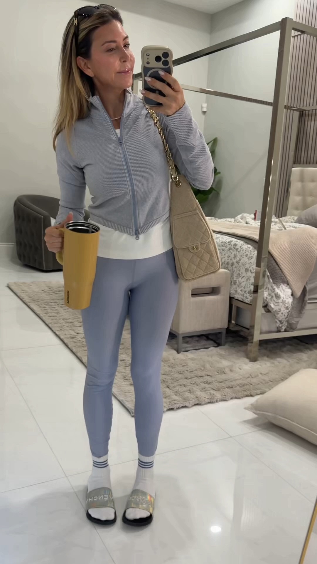 Athleisure all day! Wearing size small in the leggings I also added their newest blue color here which I love. Jacket I’m wearing a size small

#LTKootd #LTKmomlife #LTKOver40