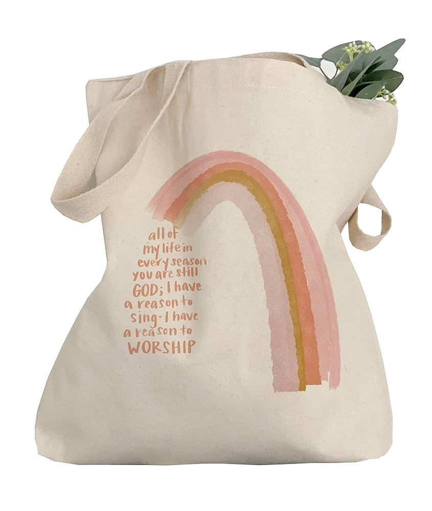 Christian quote tote bag by swaygirls | Canvas shopping bag | Canvas tote as a religious gift | R... | Amazon (US)