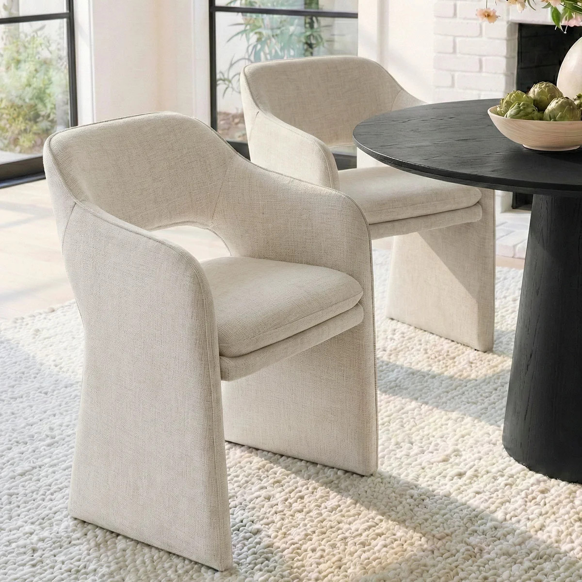 19" Upholstered Dining Armchair (Set of 2) | Wayfair North America