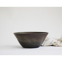 Dark Brown Handmade Studio Pottery Bowl, Wabi Sabi Ceramic Modern Farmhouse Kitchen Decor | Etsy (US)