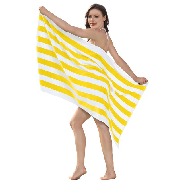 ROSE ROUND Large Beach Towel 30"x60" Cabana Striped Beach Towel 100% Cotton Swim Towel, Pool Towe... | Walmart (US)