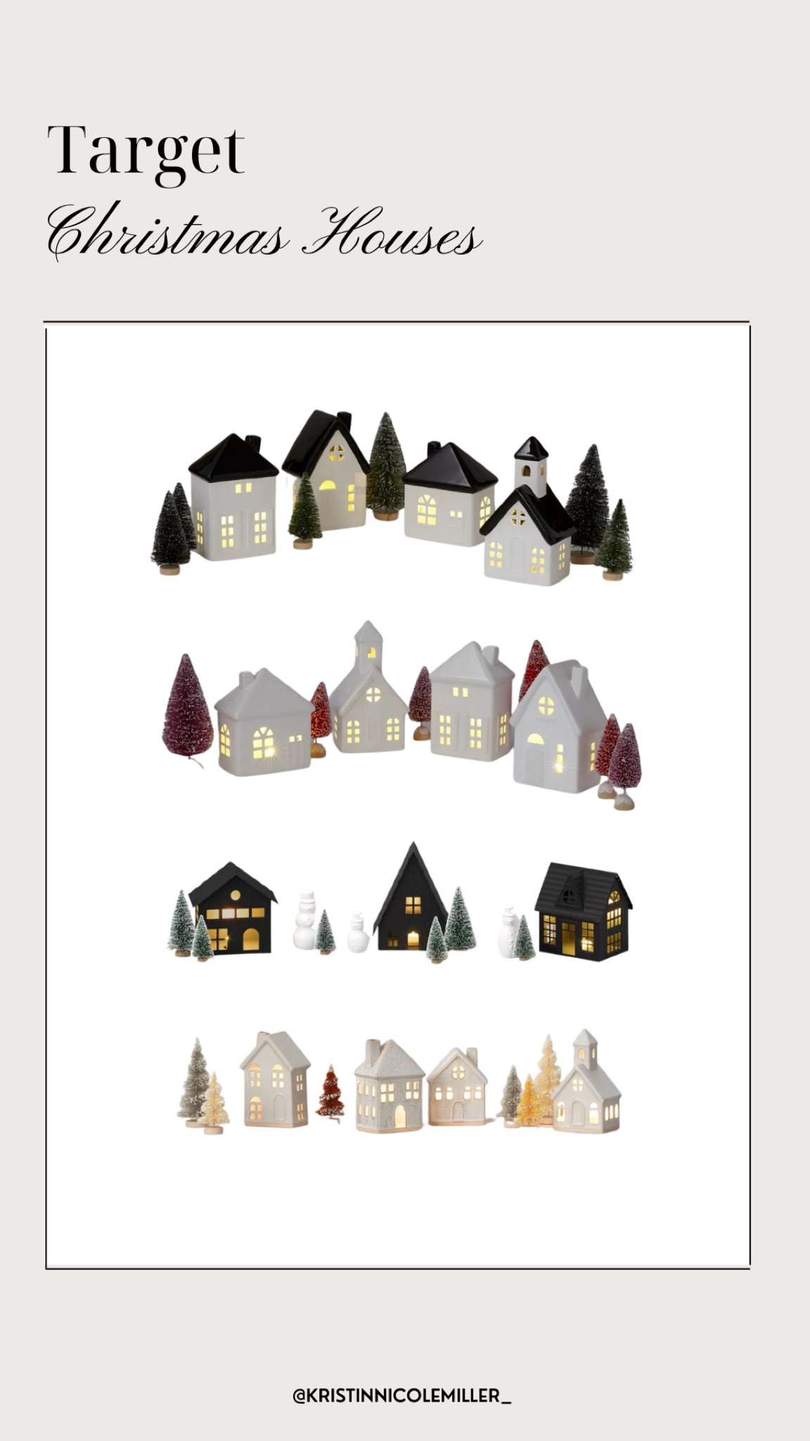 Target Christmas houses, ceramic, holiday, Christmas village, holiday home decor 

#LTKhome #LTKHoliday #LTKSeasonal