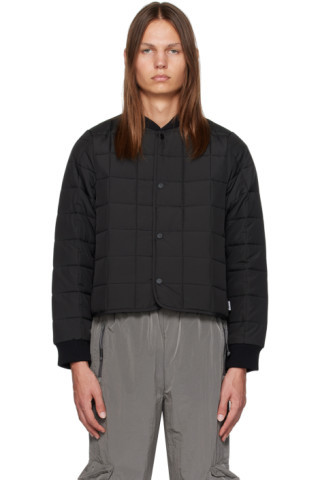Black Quilted Bomber Jacket | SSENSE