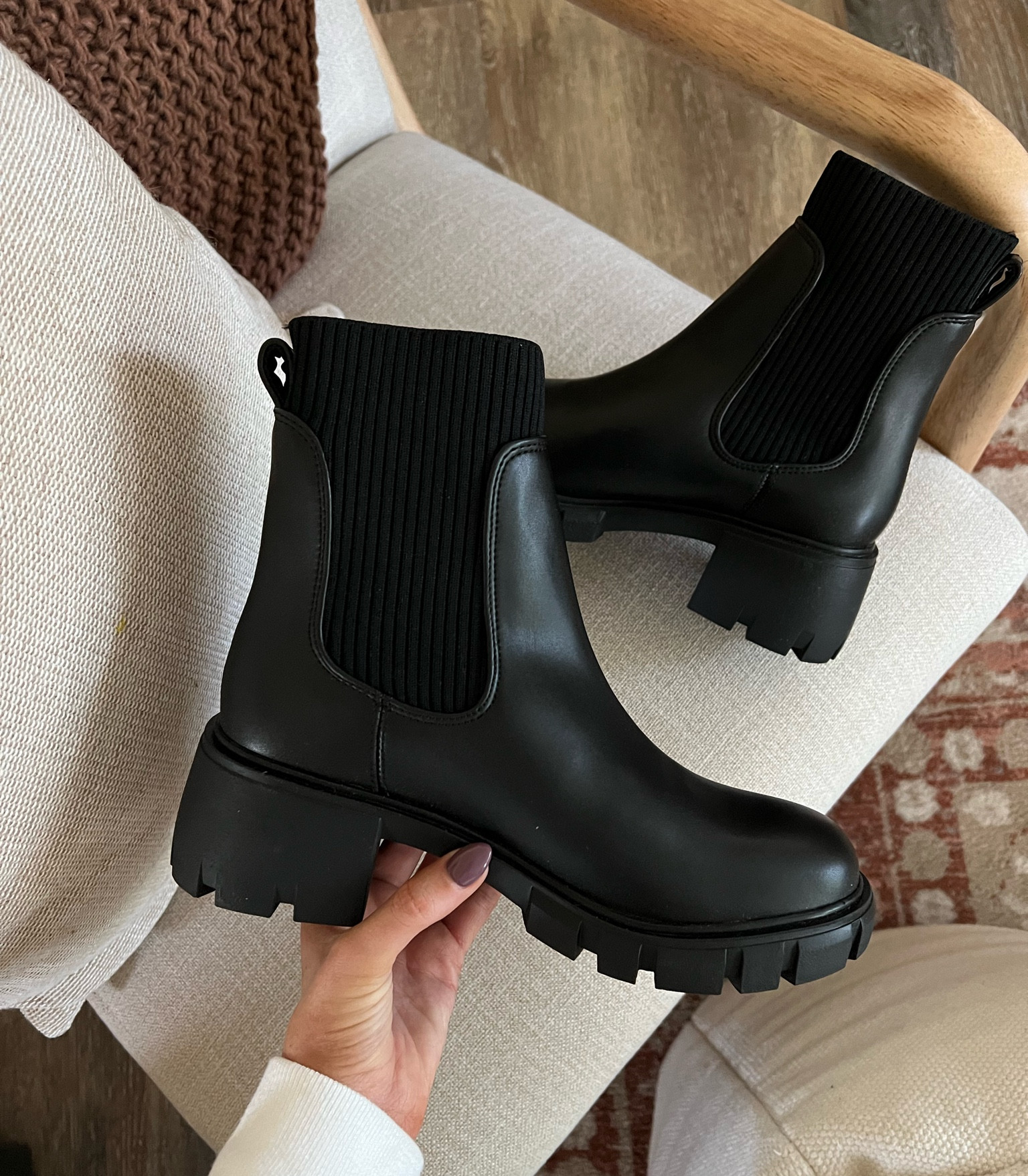 Black sock boots from Steve Madden 🖤 the perfect everyday black boot for fall. I wear my true size 7 in these! I have the tan suede and love. Wore so much last season 🙌🏼 

Black booties, sock boots, SM, Steve Madden, fall, fall style, black boots, black fall boots 

#LTKshoecrush #LTKSeasonal