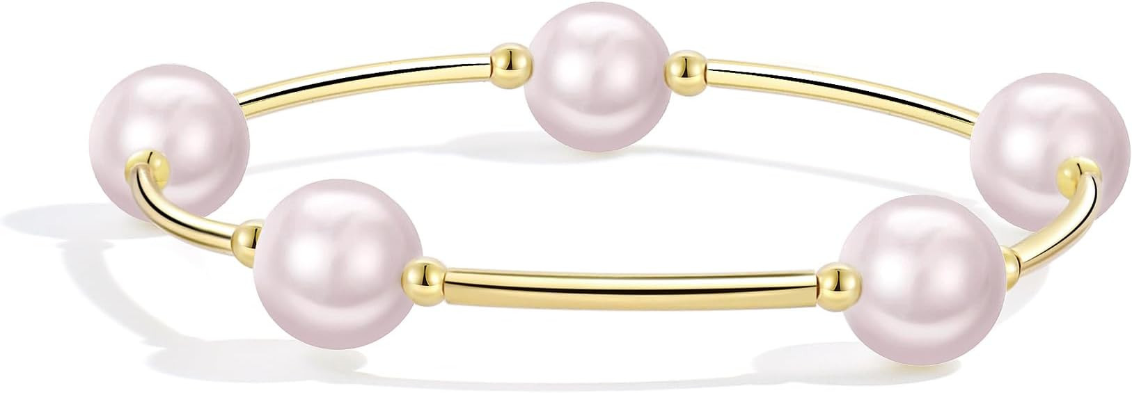 Elegance 11 designs 10mm Crystal White Pearl Blessing Bracelet | Amazon (US)