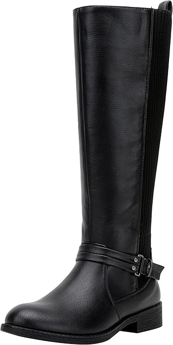 Vepose Womens' 955 Comfort Tall Knitted Riding Knee High Boots | Amazon (US)