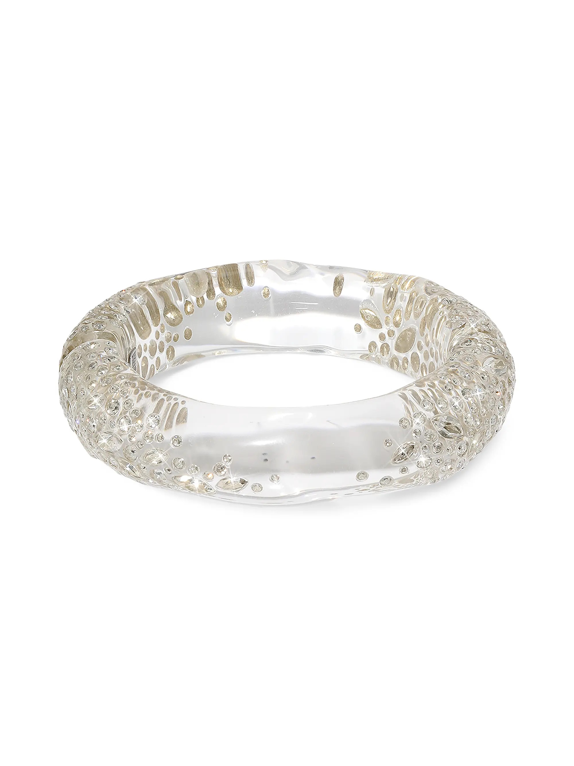 Confetti Rhodium-Plated, Glass Crystal & Lucite Bangle Bracelet | Saks Fifth Avenue