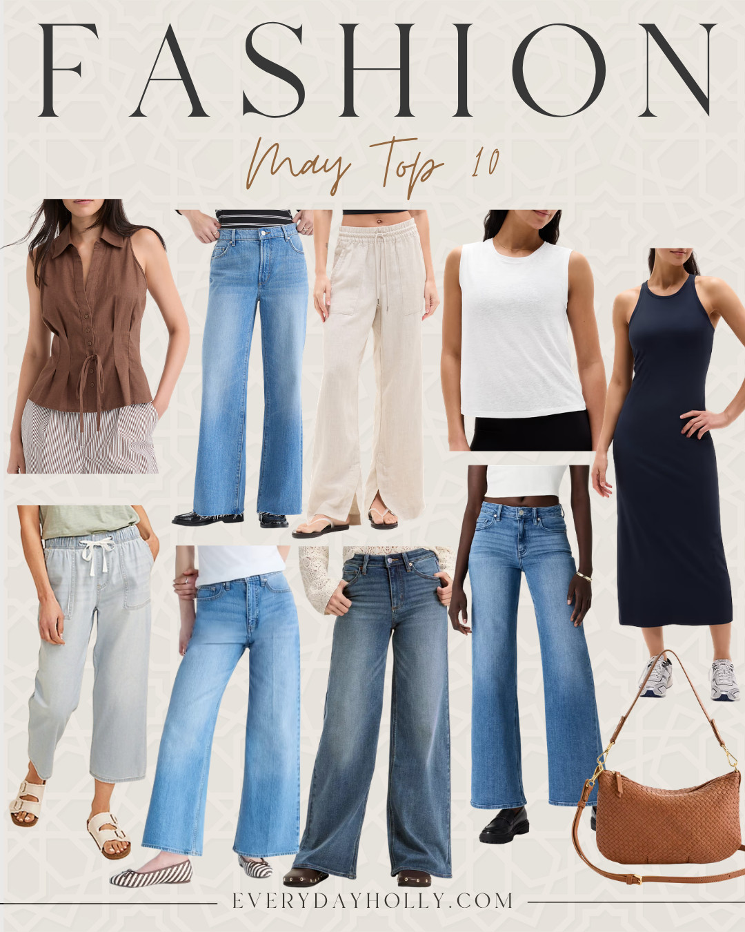 May’s Top 10 is here, and it’s easy to see why these pieces made the list. From flattering wide leg jeans and effortless linen pants to elevated basics, versatile dresses, and the bag that goes with everything, these are the styles you loved most. Timeless, comfortable, and easy to mix and match, these best sellers are the foundation of a great everyday wardrobe.

Wide leg jeans, linen pants, summer fashion, elevated basics, casual outfits, everyday style, sleeveless tops, maxi dresses, denim trends, neutral wardrobe, capsule wardrobe, fashion best sellers 

 #LTKootd #LTKSeasonal #LTKOver40