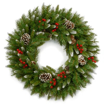 24 in. Frosted Berry Wreath | Wayfair North America