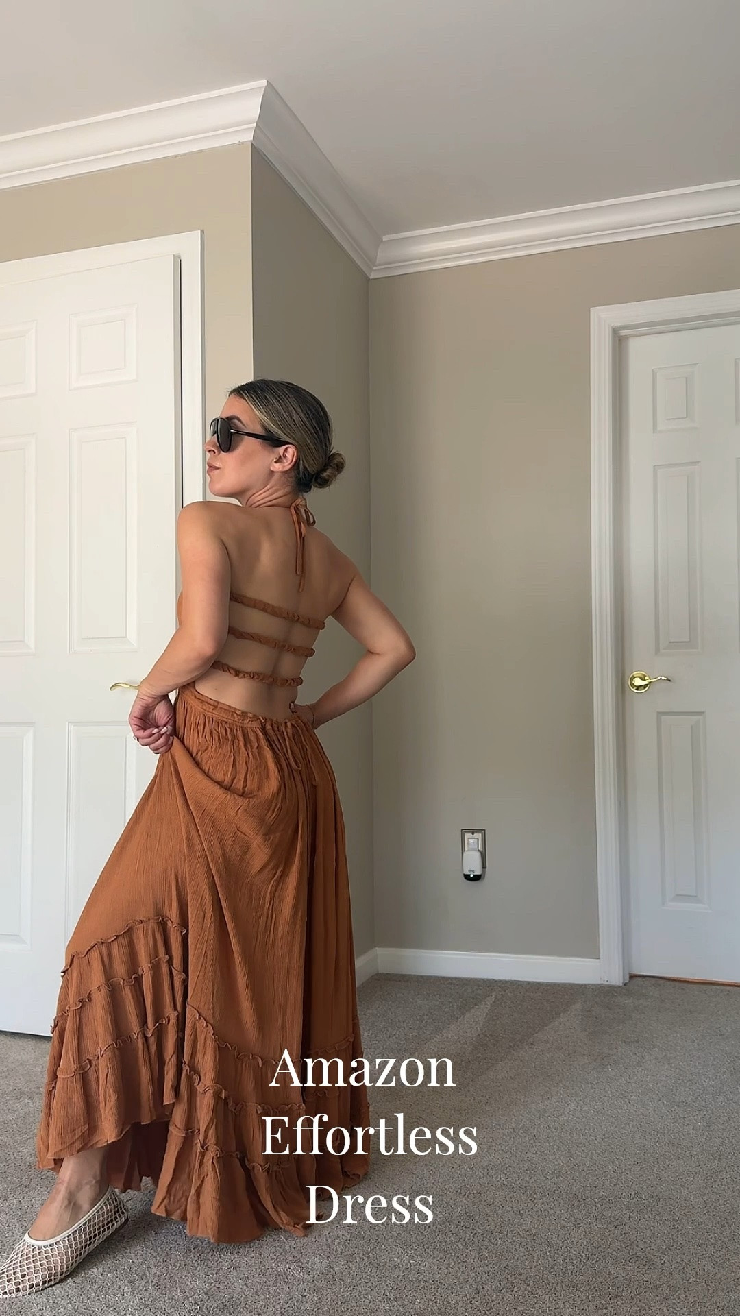 Paired with my favorite mesh flats from Marc Fisher + tom ford sunnies . This Amazon dress was my go-to from 7–9 months pregnant and still fits perfectly now (same size). So flattering, comfortable, and easy to dress up or down. The kind of piece you actually live in 🤍

Fit: small | brown 
Shoes 6.5 | Ivory 

•  amazon dress
•  bump friendly dress
•  pregnancy dress
•  postpartum dress
•  amazon fashion
•  maternity dress
•  casual maxi dress
•  white dress amazon
•  bump to baby dress
•  flattering amazon dress
•  versatile dress
•  mom style dress

#LTKootd