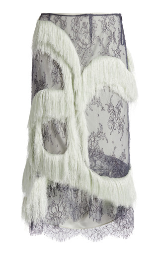 Fringed Lace Midi Skirt | Moda Operandi (Global)