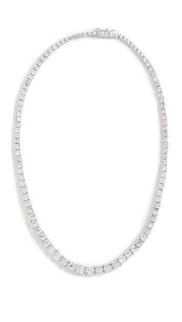 Round CZ Graduated Tennis Necklace | Shopbop