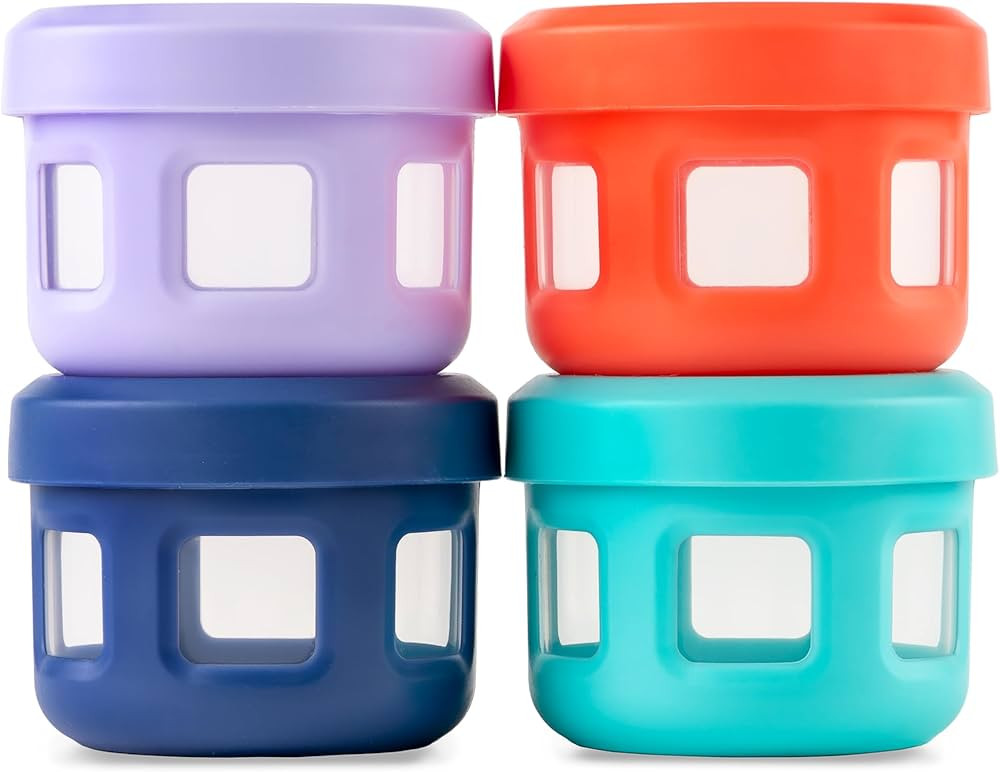 Ello Plastic Reusable Condiment Travel Containers with Screw-Top Leak Proof Lid, 4-pk (4oz) Set, ... | Amazon (US)