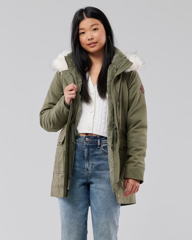 Girls Teddy-Lined Parka | Girls Jackets & Coats | HollisterCo.com | Hollister (US)