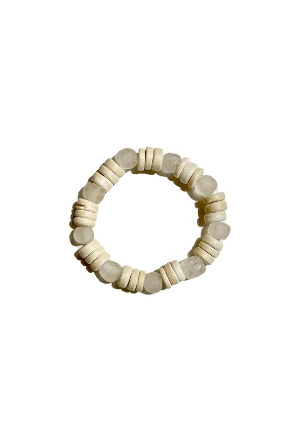 Stacked Single Bracelet | White | Twine & Twig