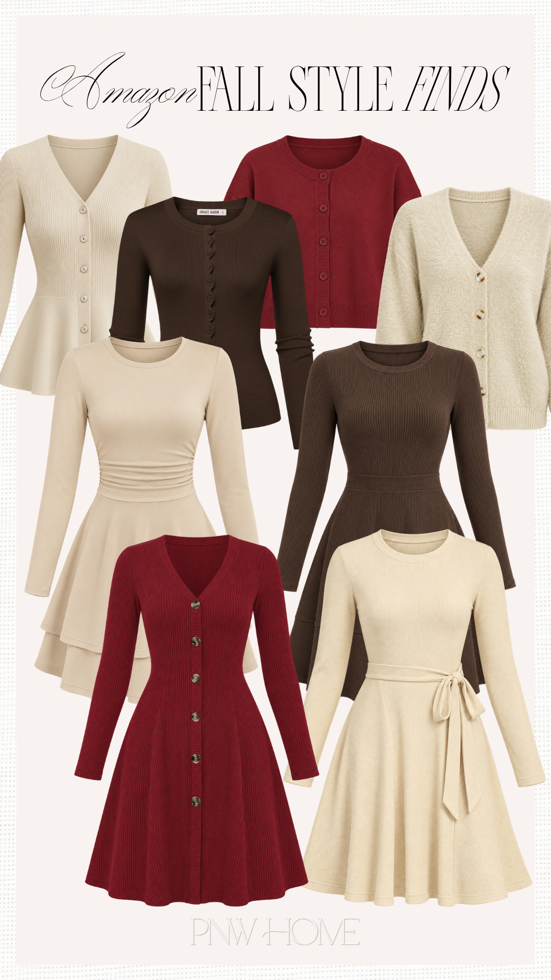 These sweaters and dresses are great fall wardrobe basics! 

Amazon finds, Amazon fashion, Amazon style, fall fashion, fall style, fall looks, fall outfit, brown cardigan, brown sweater, cream sweater, ivory sweater, neutral cardigan, cardigan sweater, red dress, fall dresses, ivory dress, off-white dress, brown dress, a-line dress, neutral outfit, neutral style, red cardigan, cropped cardigan, peplum sweater 

 