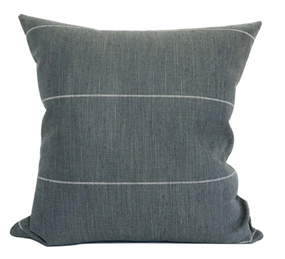 Modern Stripe  Dark Blue Pillow Pillow Cover Modern Pillow | Etsy | Etsy (US)