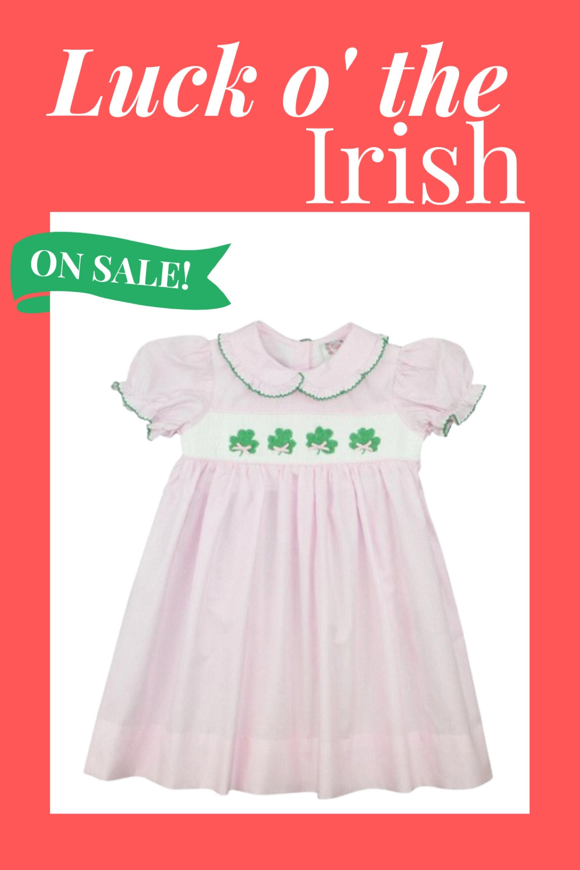 St. Patrick’s Day outfits now on sale at Cecil and Lou! Perfect shamrock dresses, shirts, and sets to keep your little leprechaun from getting pinched!

#LTKkids #LTKSpringSale #LTKbaby
