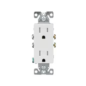 Eaton 15-Amp 125-volt Residential Decorator Outlet, White (10-Pack) | Lowe's