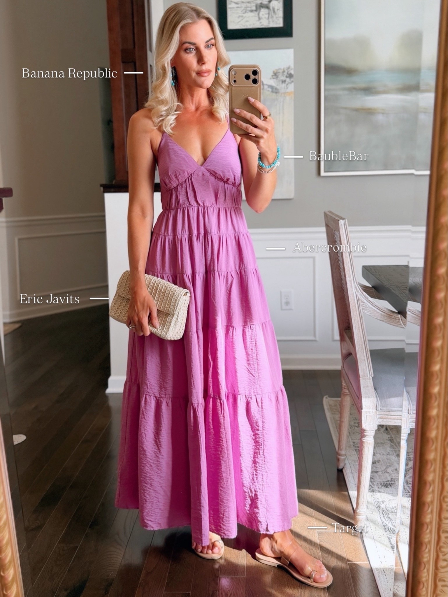 Summer outfit idea – wearing an extra small in the maxi dress, which is old from @abercrombie. Linking exact and similar options. #AbercrombieStyle Handbag is from @Eric Javits and sandals from @Target #targetstyle ￼￼

#LTKootd #LTKSeasonal #LTKmomlife