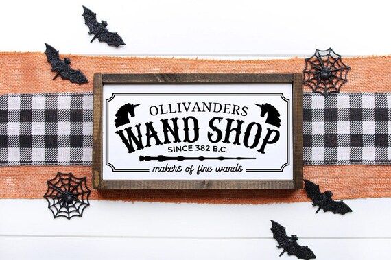 Wizard Wand Sign - Halloween Decor- Fall Holiday Decor - Halloween Wood Sign - Farmhouse Hallowee... | Etsy (US)