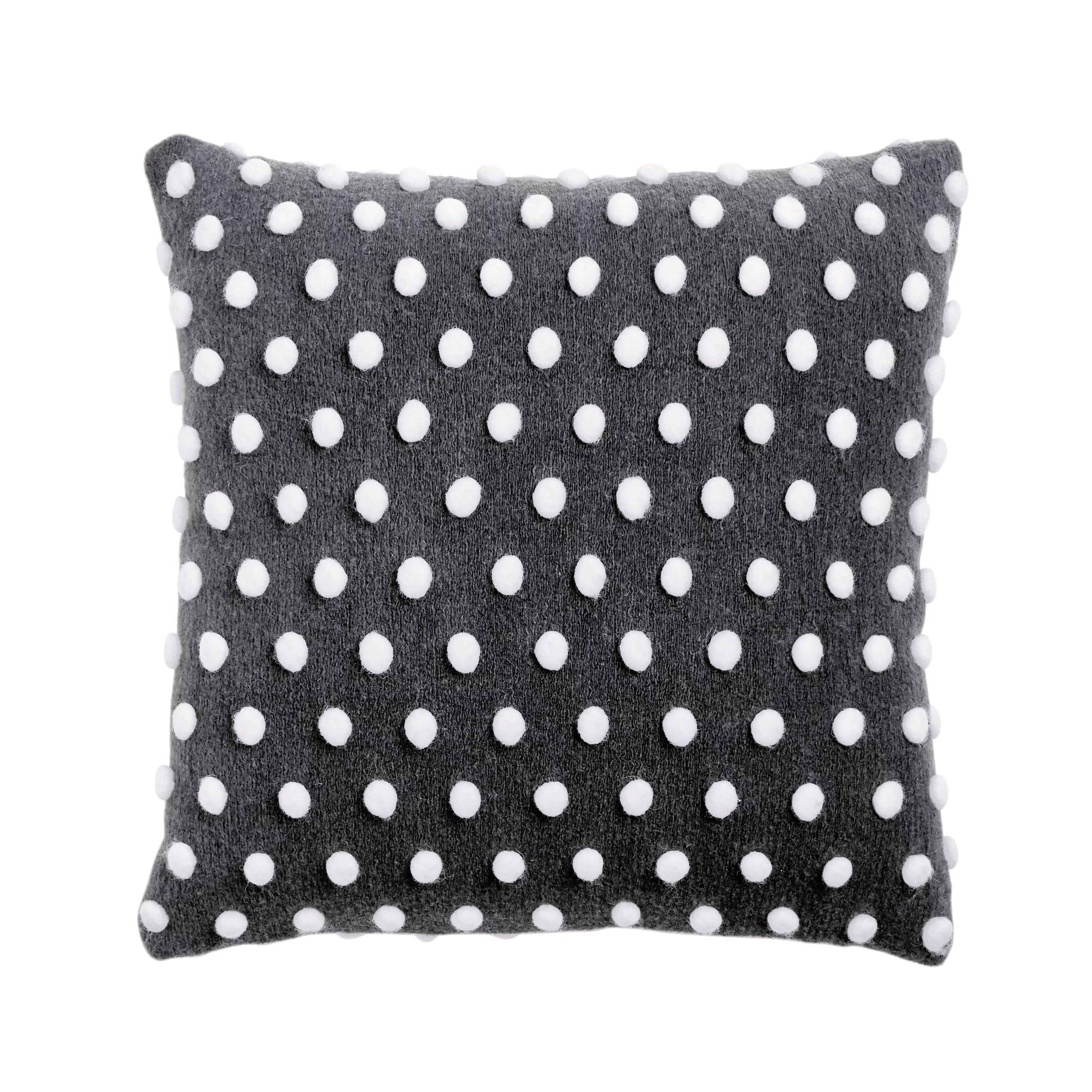 Gap Home Fun Wool Dots Decorative Square Throw Pillow, Charcoal, 18" x 18" - Walmart.com | Walmart (US)