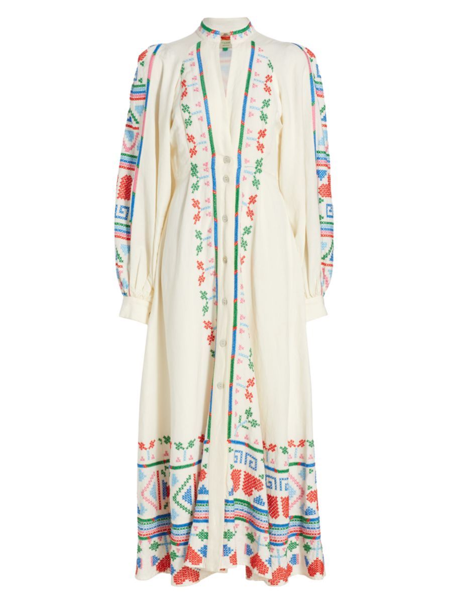 Graphic Embroidery Maxi Dress | Saks Fifth Avenue