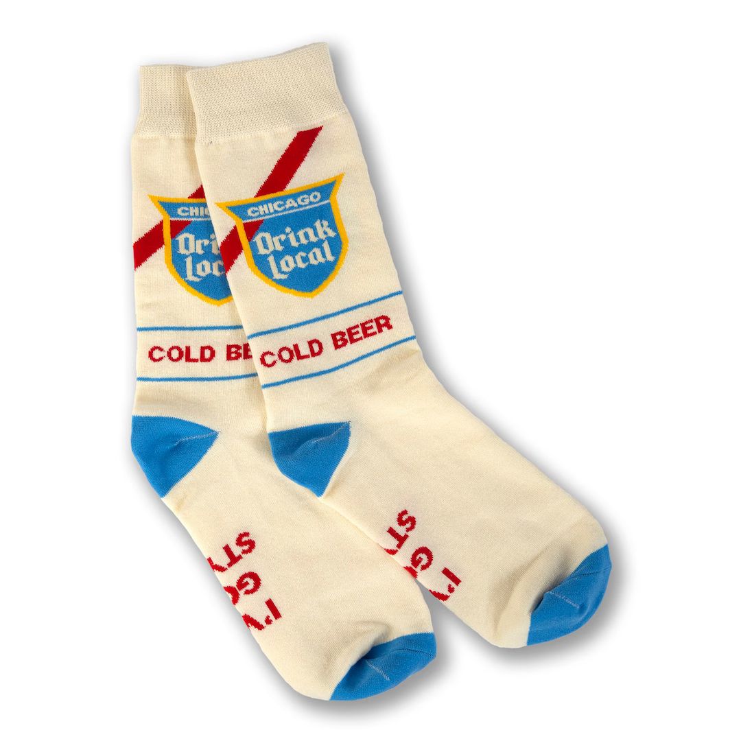 Drink Local Dress Socks - Old Style Themed, Beer Lover Gift, Beer Socks, Chicago Gift, Chicago So... | Etsy (US)